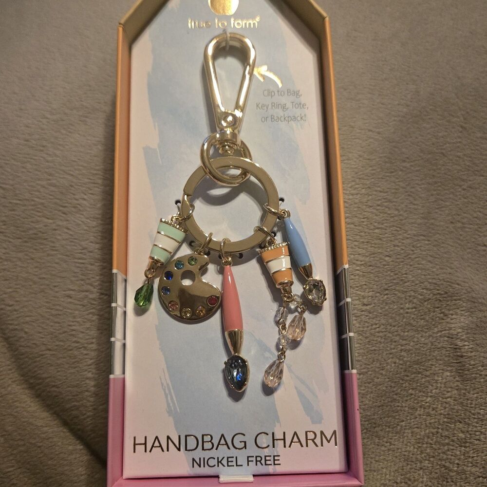 True To Form Artist Themed Paintbrush Paint Bling HandBag Hand Bag Charm School